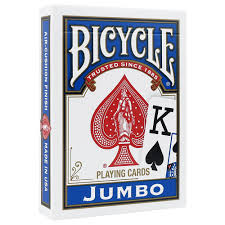 Spēļu kārtis Bicycle Rider Jumbo sarkanas/zilas